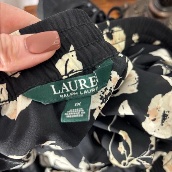 Lauren Ralph Lauren Boho Floral Handkerchief Hem Midi Skirt Women’s Size 1X - Picture 7 of 7